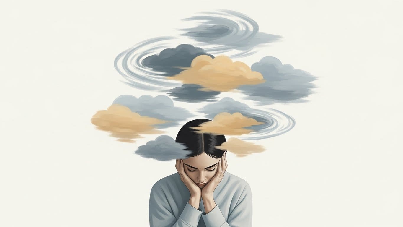 Personne en situation de surmenage mental